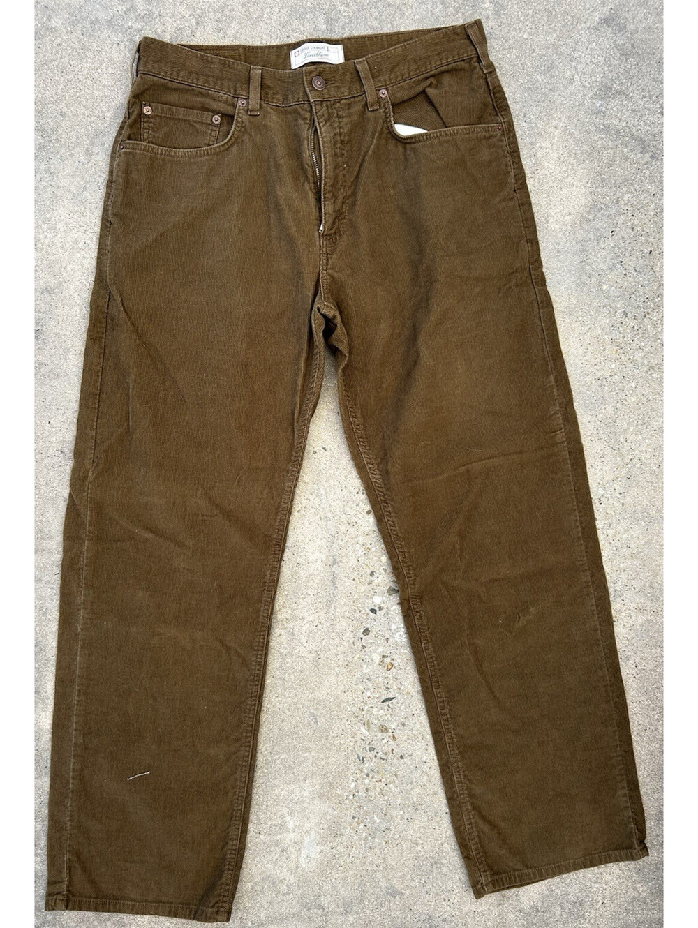 Levi Strauss Brown Corduroy Pants 34W x 32L Loose Straight Mens Pants